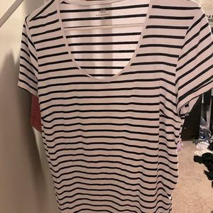H&M maternity navy striped maternity top